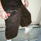 ACID BROWN DOUBLE KNEE JORTS
