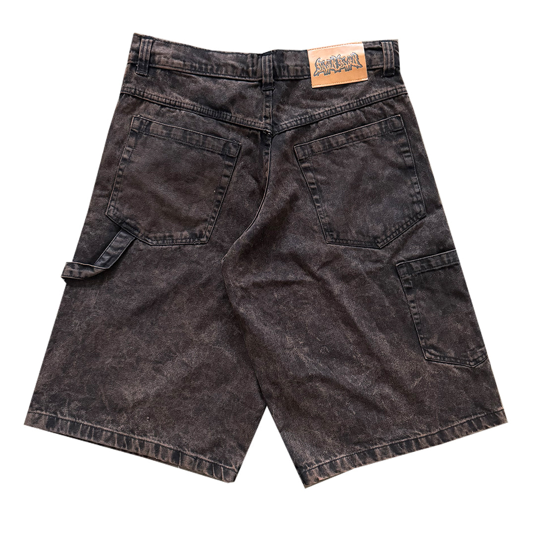 ACID BROWN DOUBLE KNEE JORTS