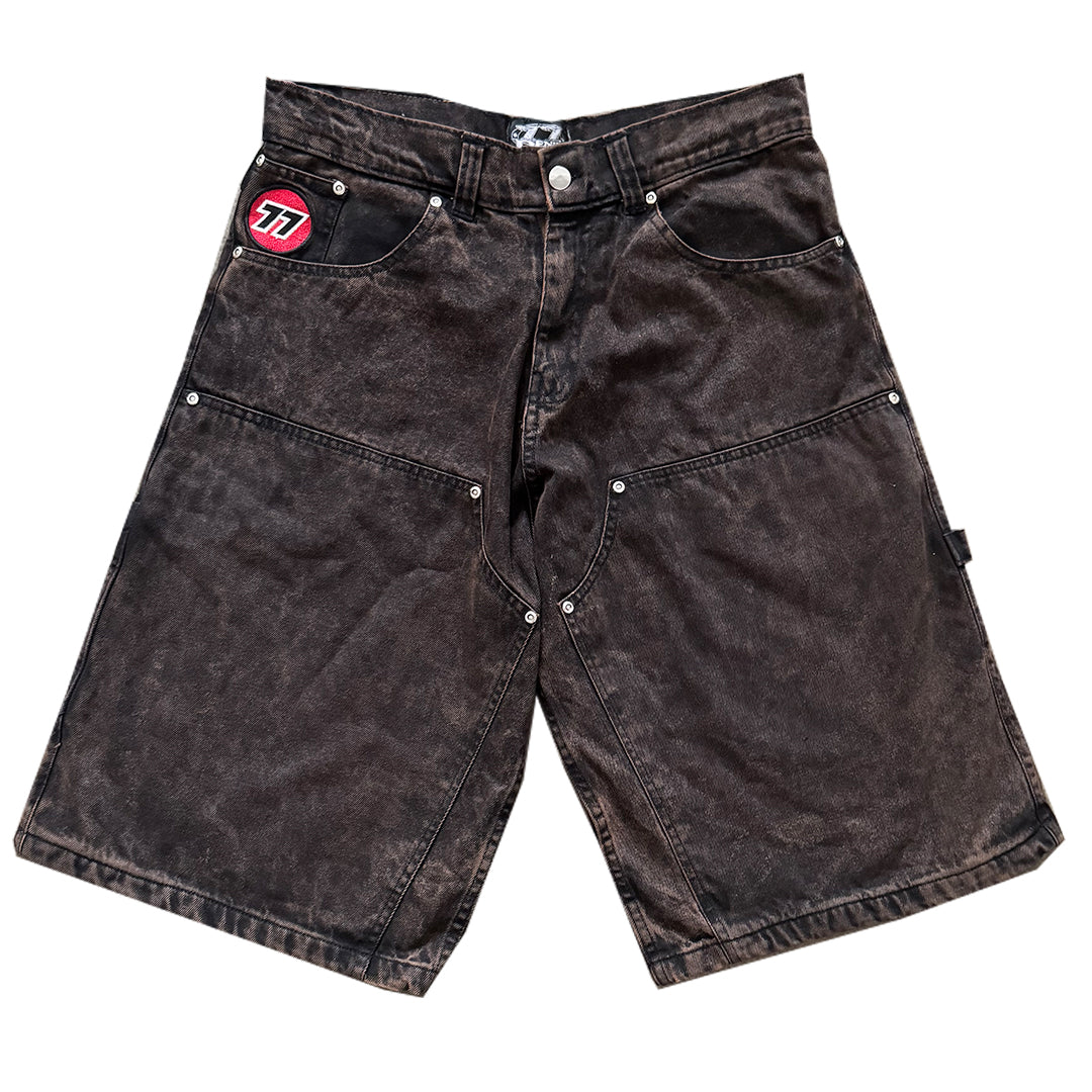 ACID BROWN DOUBLE KNEE JORTS