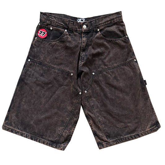 ACID BROWN DOUBLE KNEE JORTS