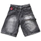 GREY DOUBLE KNEE JORTS